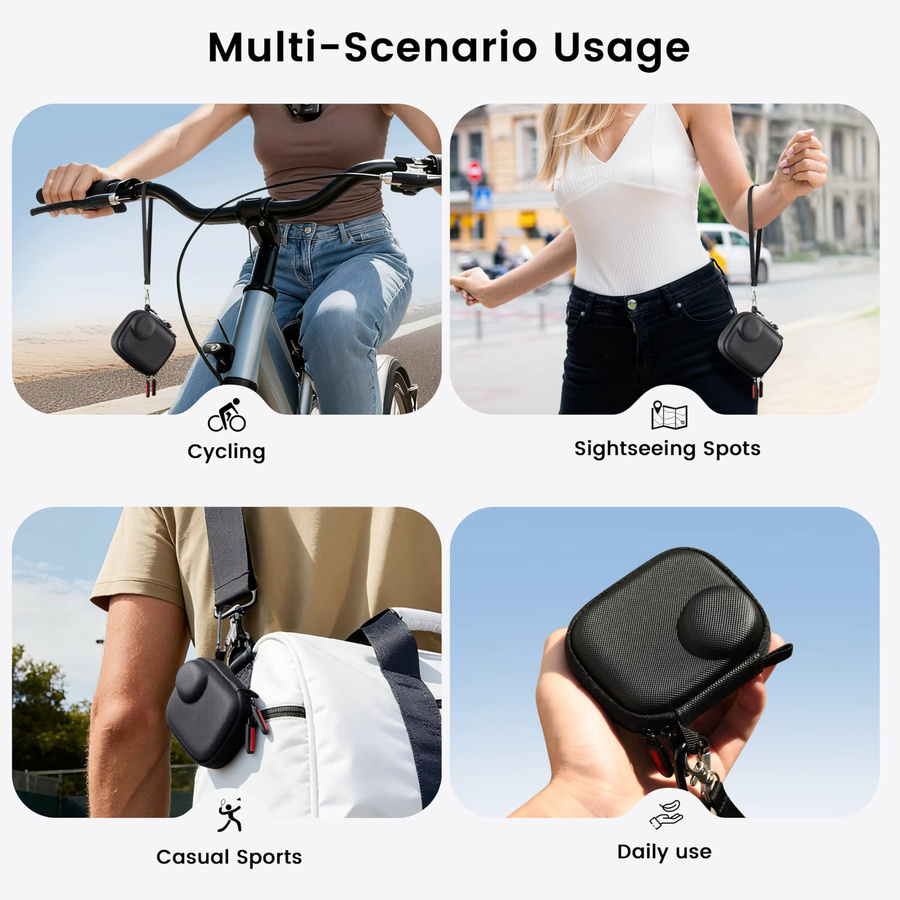 Kompakte DJI Osmo Nano Tragetasche mit Linsenschutz in Schwarz - Bild 2