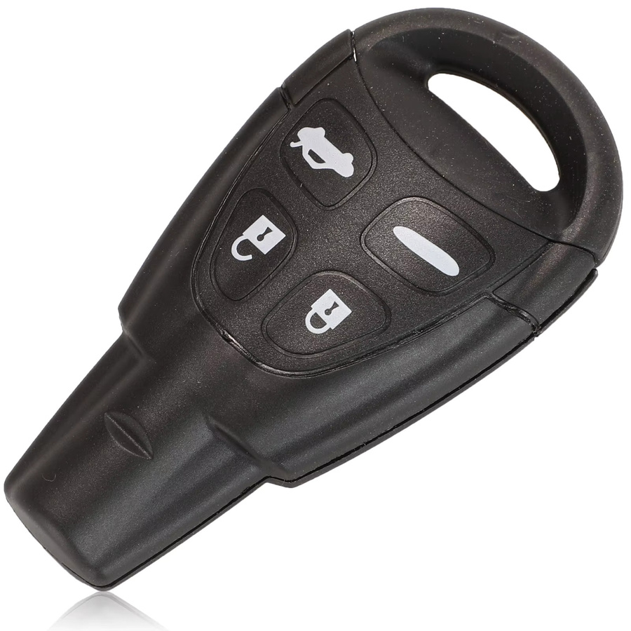Jingyuqin 5er Set Ersatzgehäuse für Saab 9-3 93 (2003-2007) Smart Auto Schlüssel Shell mit 4 Tasten in Schwarz - Bild 2