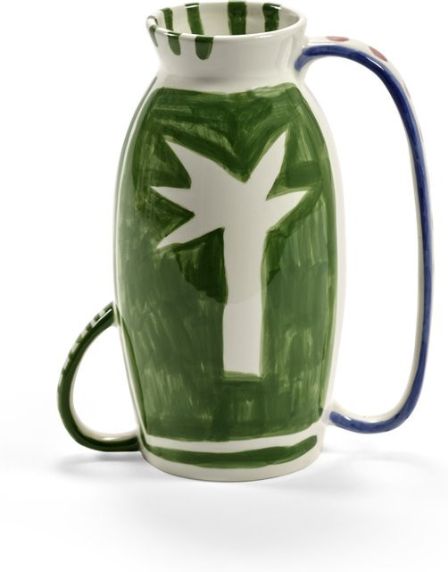 Serax Santiago De Borja Cocona Vase aus Steinzeug in Mehrfarbig mit organischen Silhouetten - Bild 1