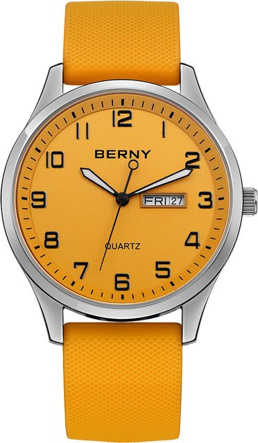 BERNY Armbanduhr, Quarz, Edelstahl, Silikon, Herren - Bild 1