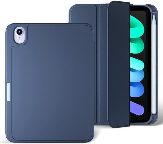 Smart Case für iPad Mini 7 (A17 Pro) und iPad Mini 6 (8,3 Zoll) mit Stifthalter und Ladeabdeckung in Blau - Bild 1