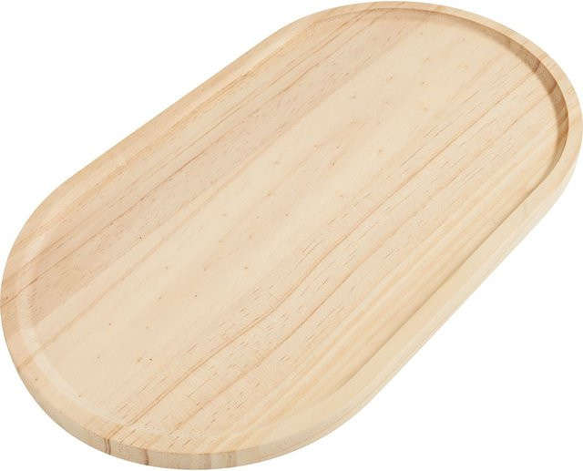 VBS Holz-Tablett Oval in Beige, Größe Groß - Bild 1