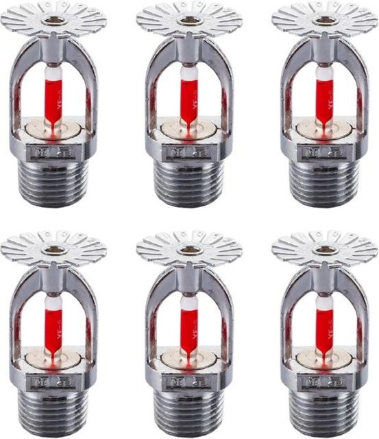 6er-Pack SoleMemory Automatischer Sprinklerkopf 68 Grad Hängend in Weiß - Bild 1
