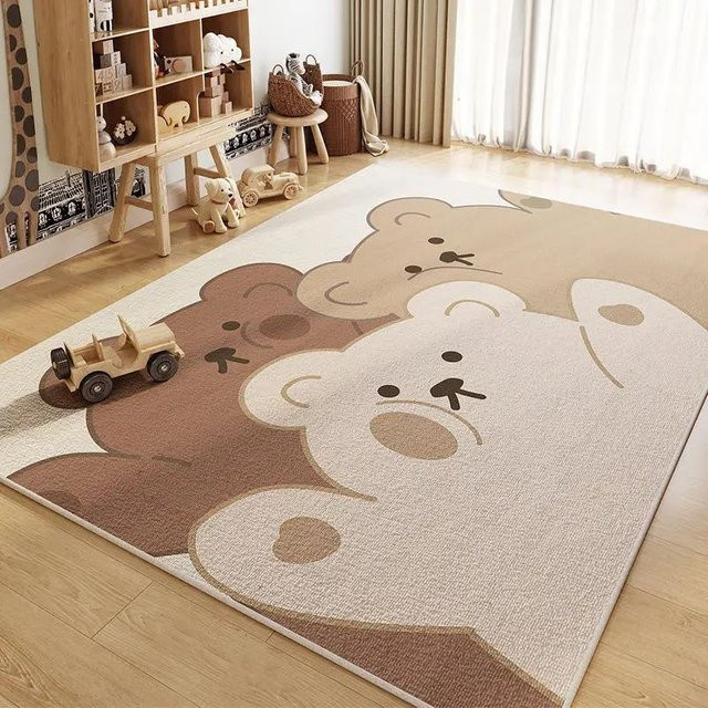 Cartoon Kinder Flanell Teppich in Multicolour, rutschfest und waschbar, B/B: 120 x 160 cm - Bild 1