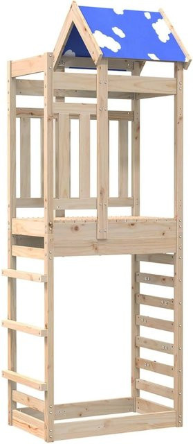vidaXL Spielturm aus massivem Kiefernholz in Braun und Multicolour, H x B x T: 239 x 85 x 52,5 cm - Bild 1