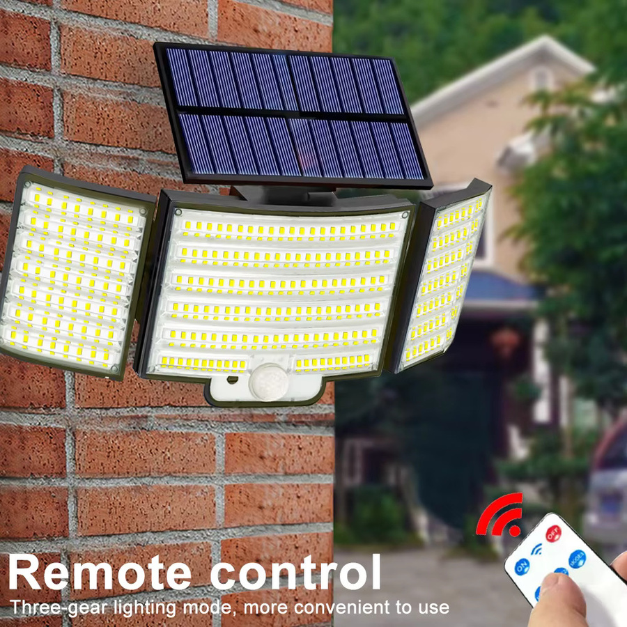 Solar Außenleuchte mit 366 LED und Bewegungsmelder, IP65 wasserdichtes Wandlicht für den Garten - Bild 6