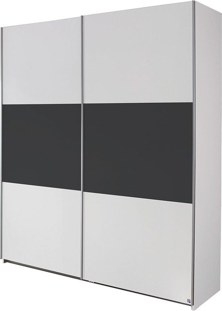 RAUCH BLUE Schwebetürenschrank Borba in Alpinweiß mit grauer Absetzung, Breite: 175 cm, Tiefe: 59 cm, Höhe: 210 cm - Bild 1