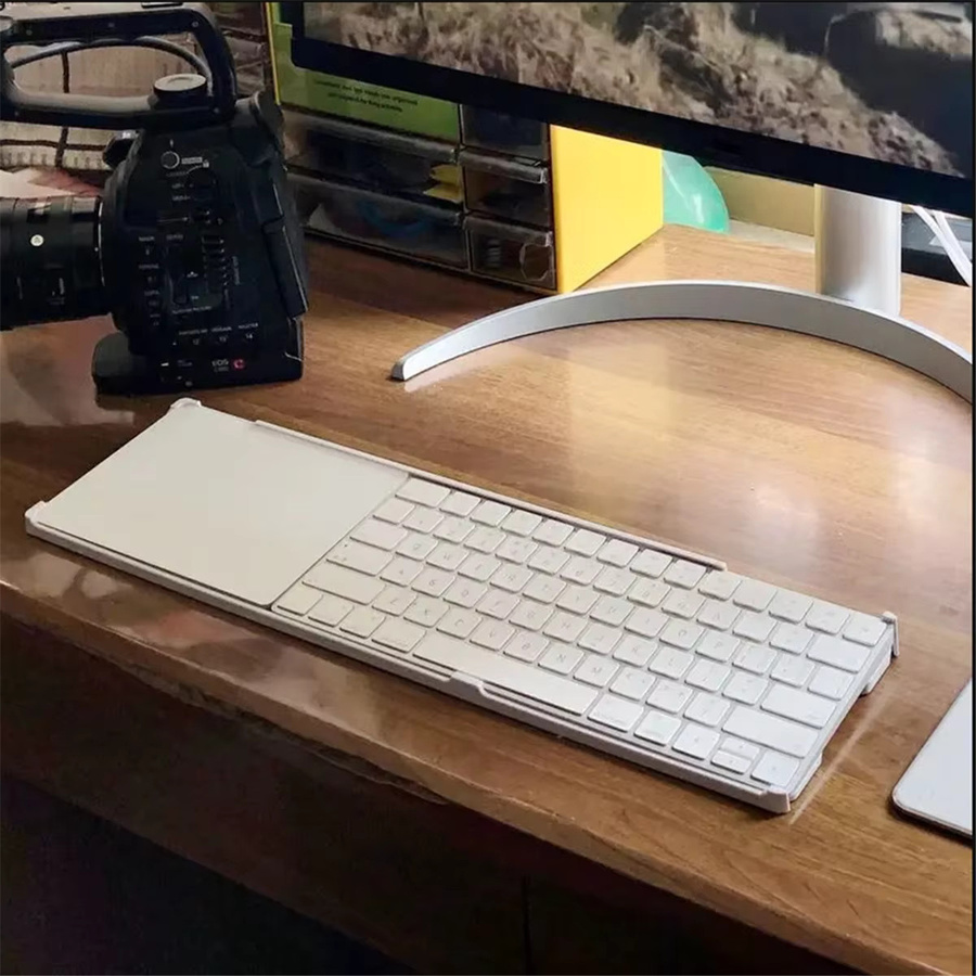 Supernew 2-in-1 Standfachrahmen für Apple iMac Magic Keyboard Touch ID Magic Trackpad in Weiß - Bild 4