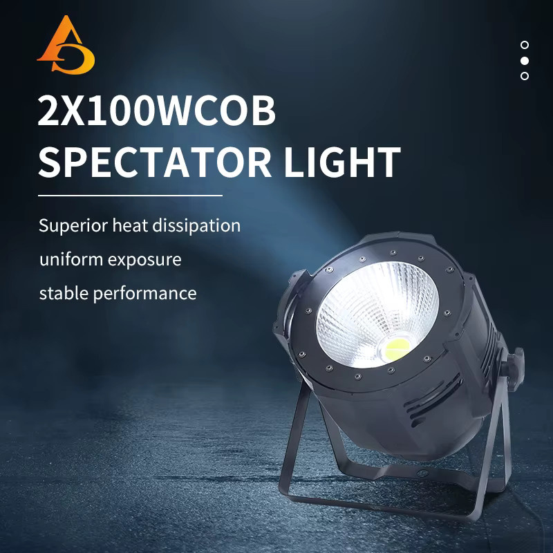 DMX Par COB LED Scheinwerfer 200W mit Warmweiß und Kaltweiß in 2in1 Technologie aus Aluminium in Schwarz - Bild 2