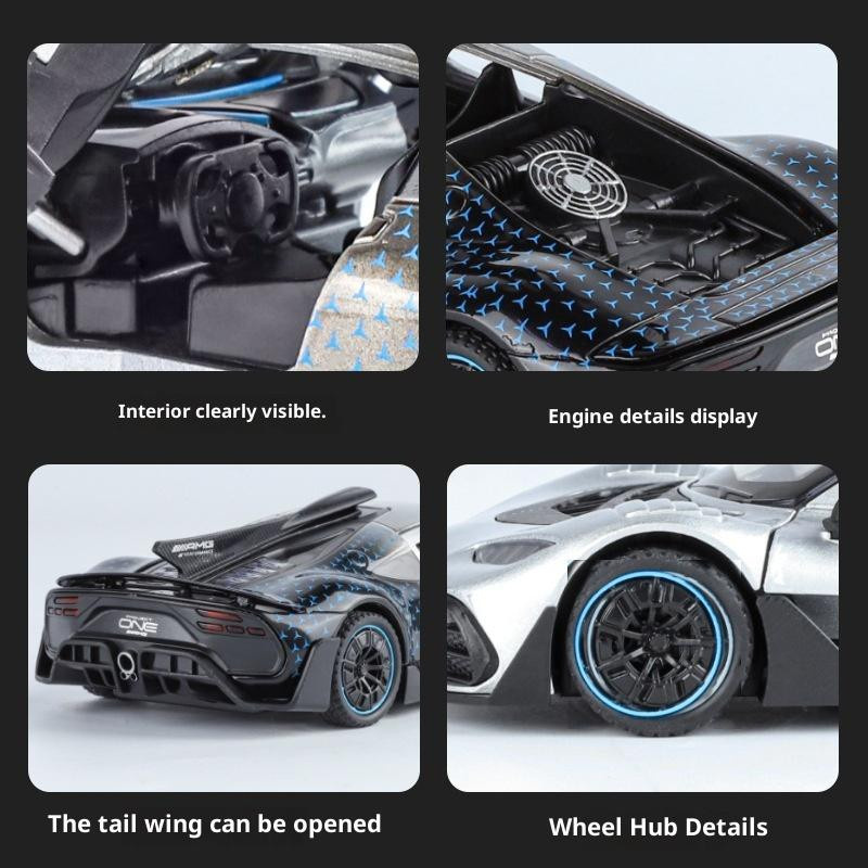 Yiran toy 1 AMG One Sportwagenmodell 1:32 Metall Druckguss mit Licht und Sound - Bild 2