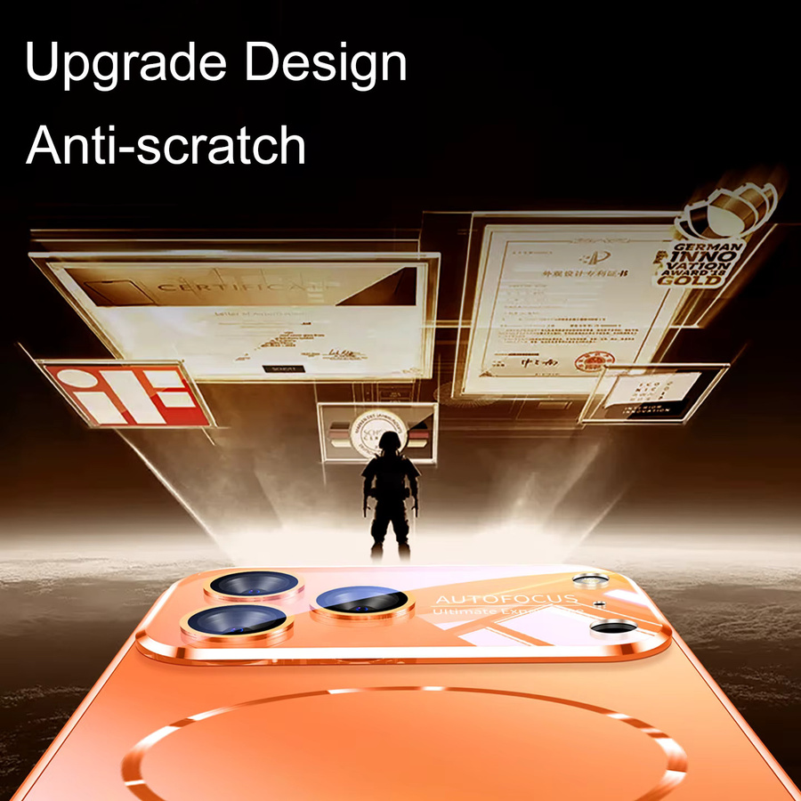 Aierkeba Matte AG Nano Handyhülle mit harter Rückseite und Magnetfunktion für MagSafe, kompatibel mit iPhone 17 16 15 14 Pro Max, Pink und Orange - Bild 2