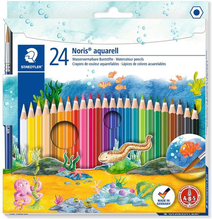 Noris Club Aquarell Buntstifte, 24 Stück, Multicolor