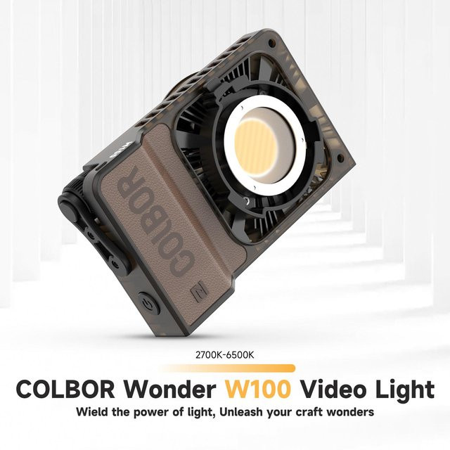 COLBOR W100 LED-Videoleuchte 100W in Schwarz mit APP-Steuerung und dimmbarer Farbtemperatur 2700K-6500K für Vlog, Live-Streaming und Videoaufnahmen - Bild 1