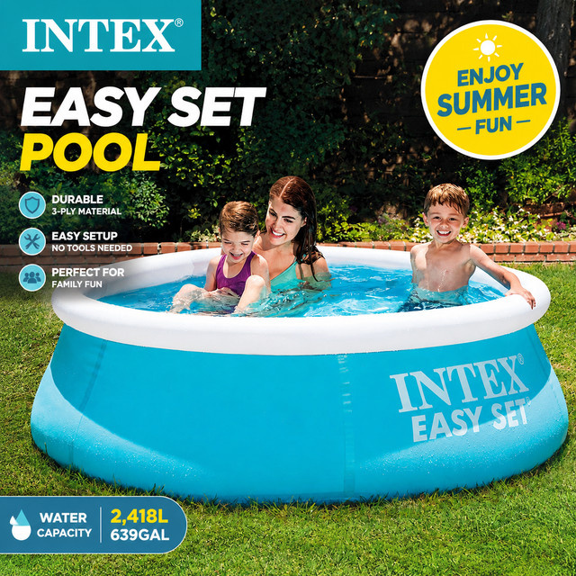Intex Easy Set Pool aufblasbar rund blau B: 183 cm, H: 51 cm - Bild 1