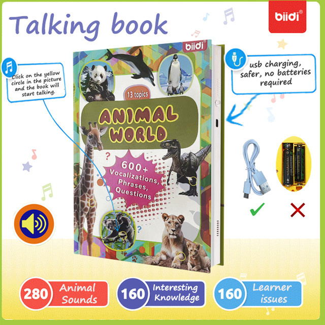 Biidi Audio-Lernbuch in englischer Sprache, elektronisches Lesebuch, Kinderbuch - Bild 1