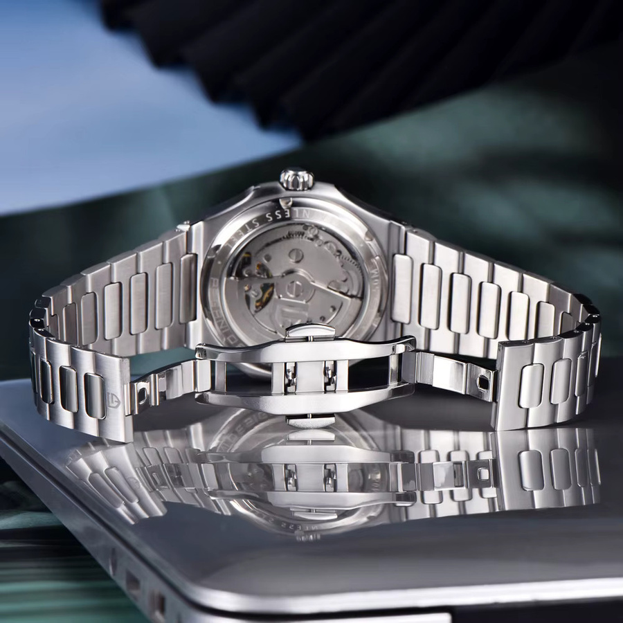 PAGANI Automatik-Armbanduhr Edelstahl, Blau, Saphirglas, Herren - Bild 4