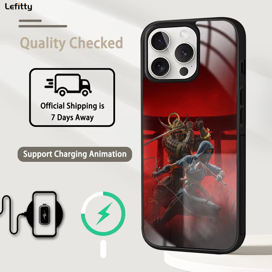 Assassin's Creed Shadows Handyhülle mit MagSafe für iPhone 16 15 14 13 12 11 Pro Max Plus Mini, Multicolor - Bild 2