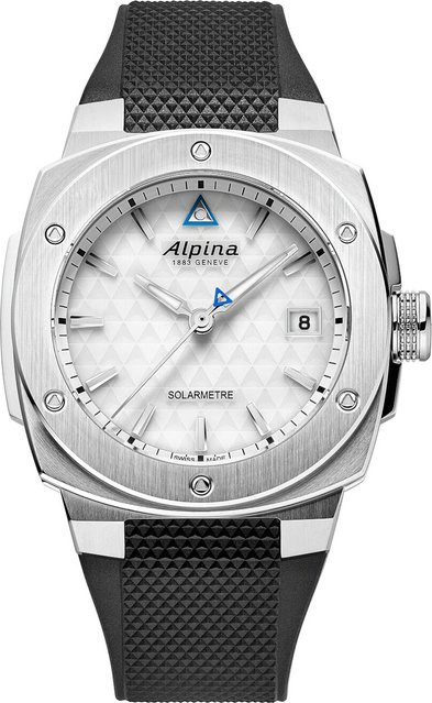 Alpina Herrenuhr, Solar, Edelstahl, 38 mm, 10 ATM, Kautschuk - Bild 1