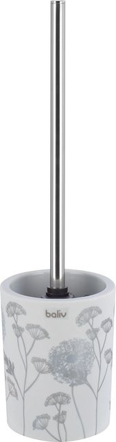baliv WC-Bürstenhalter aus Keramik in Weiß-Grau - Bild 1