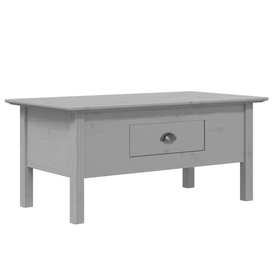 vidaXL Couchtisch BODO in Grau aus massivem Kiefernholz, B/T/H: 100 x 55 x 46 cm - Bild 2