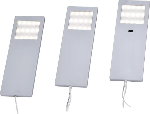 Paul Neuhaus Helena LED-Unterbauleuchten in Silber mit Bewegungssensor, 3er-Set, warmweiß - Bild 1