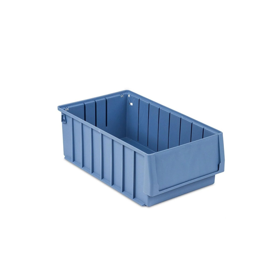 PROREGAL Sichtlagerkasten Sortimentsbox mit Etikett und Schutzhaube, Blau, H x B x T: 14 x 23,4 x 40 cm - Bild 2