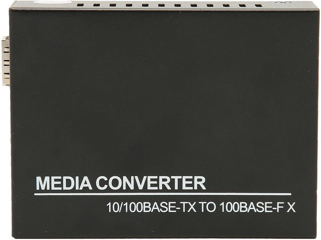 DIYelecs Glasfaser-Medienkonverter SFP Ethernet Switch mit LED-Anzeige in Schwarz, 100 Mbit/s, Auto-Negotiation, Vollduplex und Halbduplex für Ethernet/LAN - Bild 1