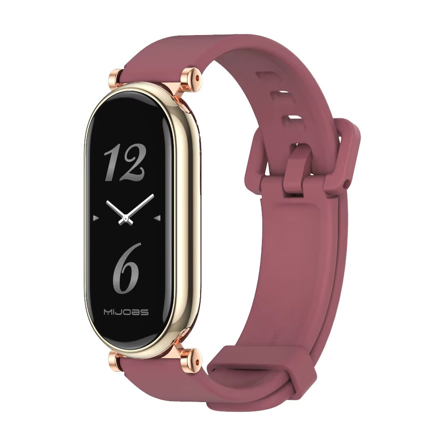 MIJOBS Silikon Armband mit NFC für Xiaomi Mi Band 9, Mi Band 8 und Xiaomi Smart Band 10 in Rot - Bild 1