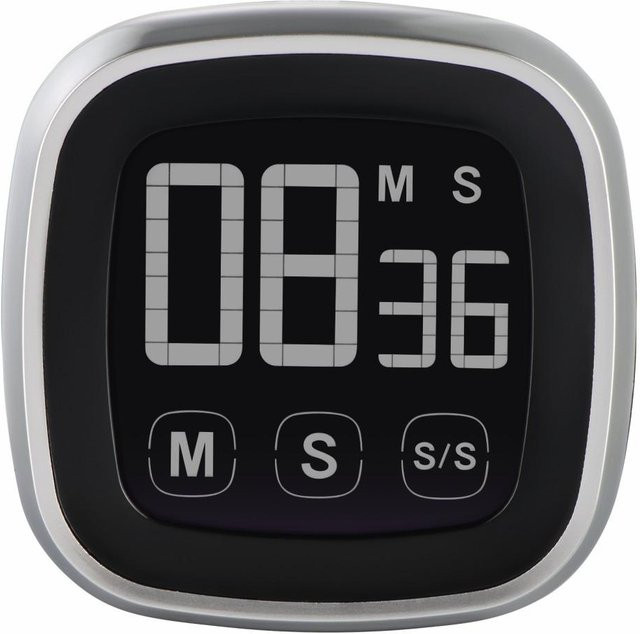 Digitaler Küchentimer Touch von XavaX in Silber/Schwarz - Bild 1
