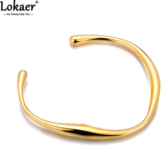 Lokaer Armband Armreif, Edelstahl, Gold, Damen - Bild 1