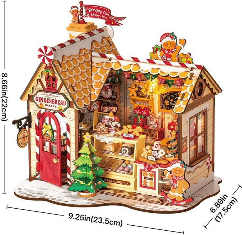 ROBOTIME Rolife 3D-Puzzle Lebkuchenhaus DIY Miniaturhaus DG176 - Bild 1