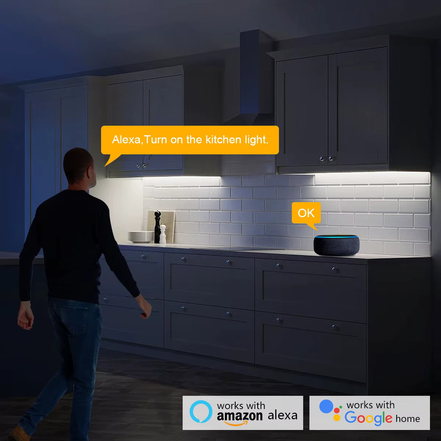 Tuya Zigbee Smart Home LED Wand Licht COB Streifen in Weiß mit App-Steuerung für Alexa und Google Assistant (DC12V) - Bild 2