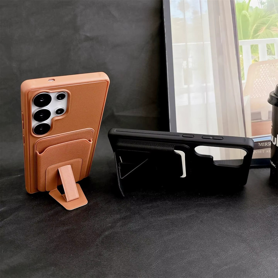 Stoßfeste Samsung Handyhülle mit Kartenhalter und Brieftaschen-Funktion in Schwarz und Multicolour - Bild 3