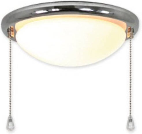 CasaFan 15R CH FLACHE SCHALE Deckenventilator-Leuchte mit Opalglas in Weiß und Chrom - Bild 1