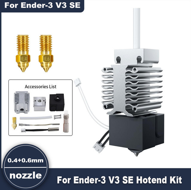 Creality Hotend-Kit für Ender-3 V3 SE mit Kupferlegierungsdüse (0.4/0.6mm) für FDM 3D-Drucker - Bild 1