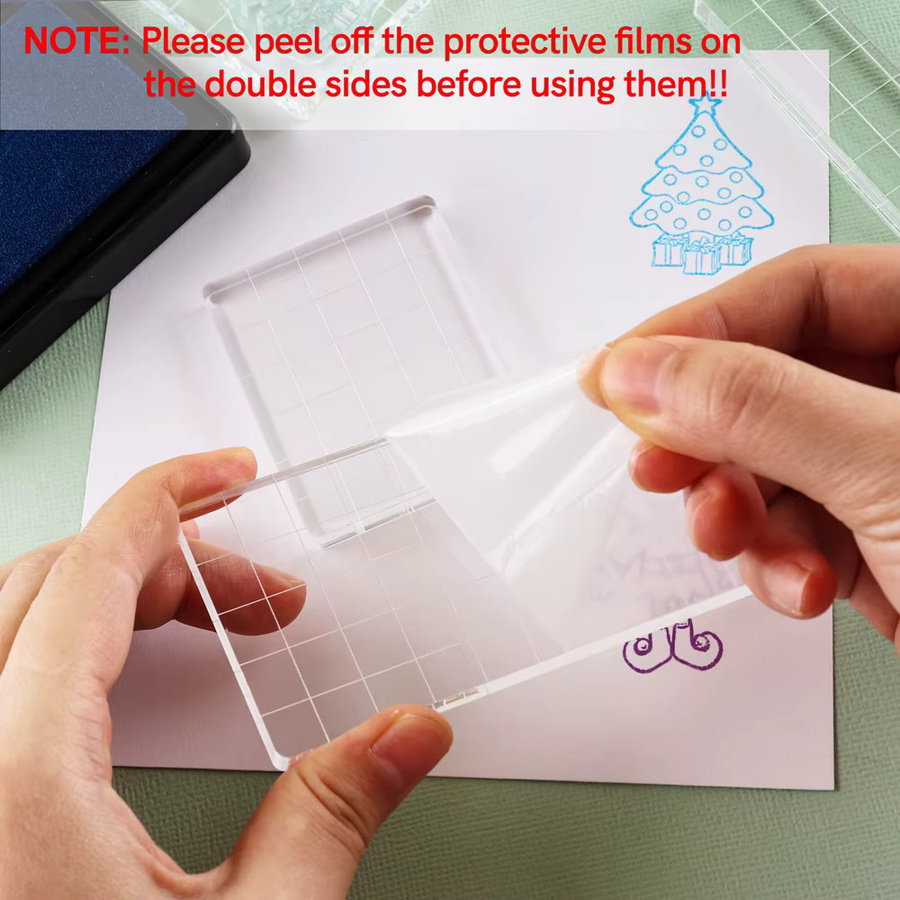 Transparente Acryl-Stempelblöcke in verschiedenen Größen für DIY Scrapbooking und Dekoration - Bild 2