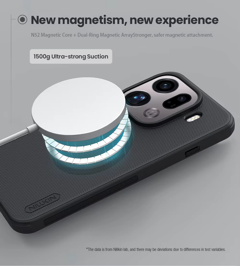 Nillkin Super Frosted Shield Pro Magnetische Hülle für OPPO Find X9 Pro in Schwarz - Bild 3