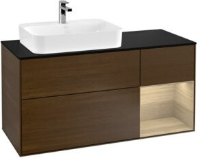 V&B Waschtischunterschrank Finion Wandbeleuchtung in Eiche, Breite: 120 cm, Tiefe: 50,1 cm, Höhe: 50,1 cm - Bild 1
