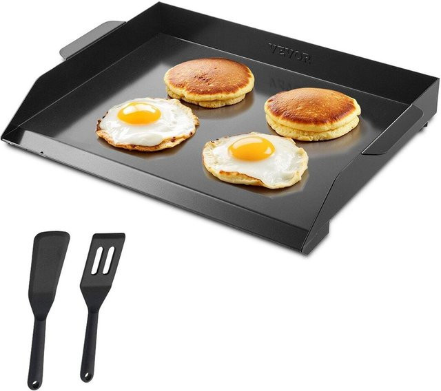 Universelle flache Grillplatte aus Kohlenstoffstahl von Buying Solutions, MB in Schwarz, Breite: 55,88 cm, Tiefe: 40,64 cm - Bild 1