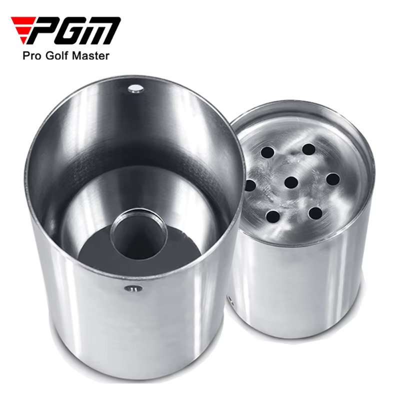 PGM Golf Green Hole Cup aus Edelstahl in Silber, Durchmesser: 11 cm, Tiefe: 15 cm, DB009 - Bild 2