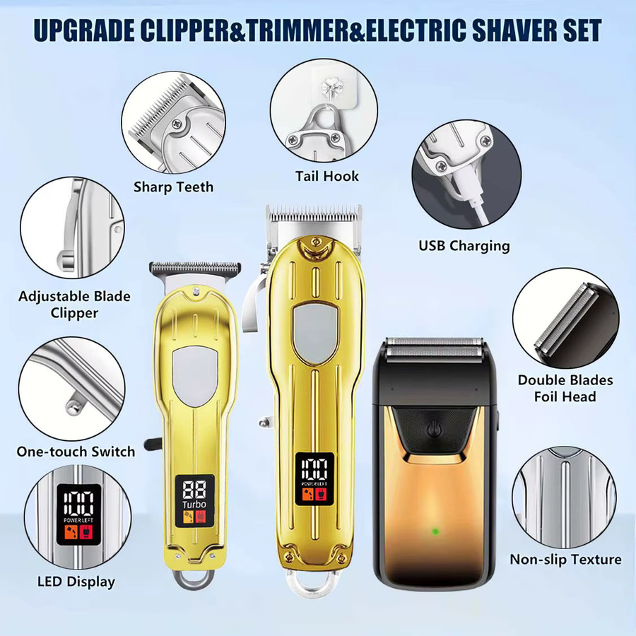 Edieu 3-in-1 Haarschneidemaschine für Herren, Gold - Bild 5