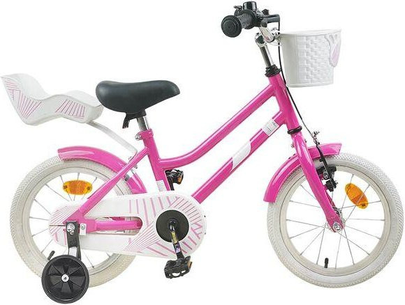 vidaXL Kinderfahrrad, 16 Zoll, Dunkelrosa, für 4-6 Jahre - Bild 1