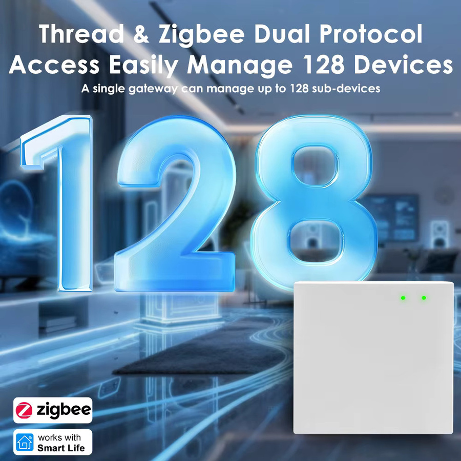 Tuya Zigbee Matter Kabelgebundenes Gateway Smart Hub in Weiß für dein intelligentes Heimsystem mit Sprachsteuerung und Offline-Szenario-Ausführung - Bild 5
