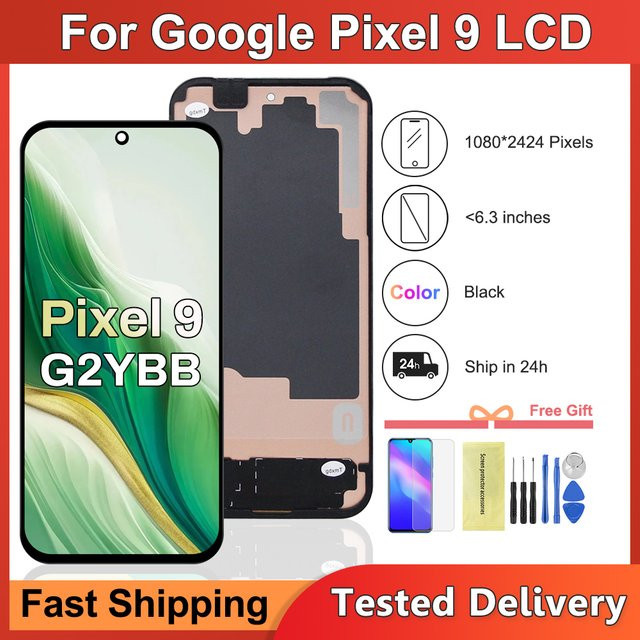 Sinmaytai Ersatz Display für Google Pixel 9 mit TFT LCD Bildschirm und Touch-Digitizer-Baugruppe in Schwarz - Bild 1