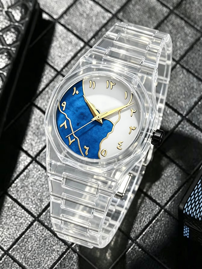 CMK Uhrenset, Digitaluhr, Quarz, Transparentes Gehäuse, Edelstahl, Blau, Unisex - Bild 5