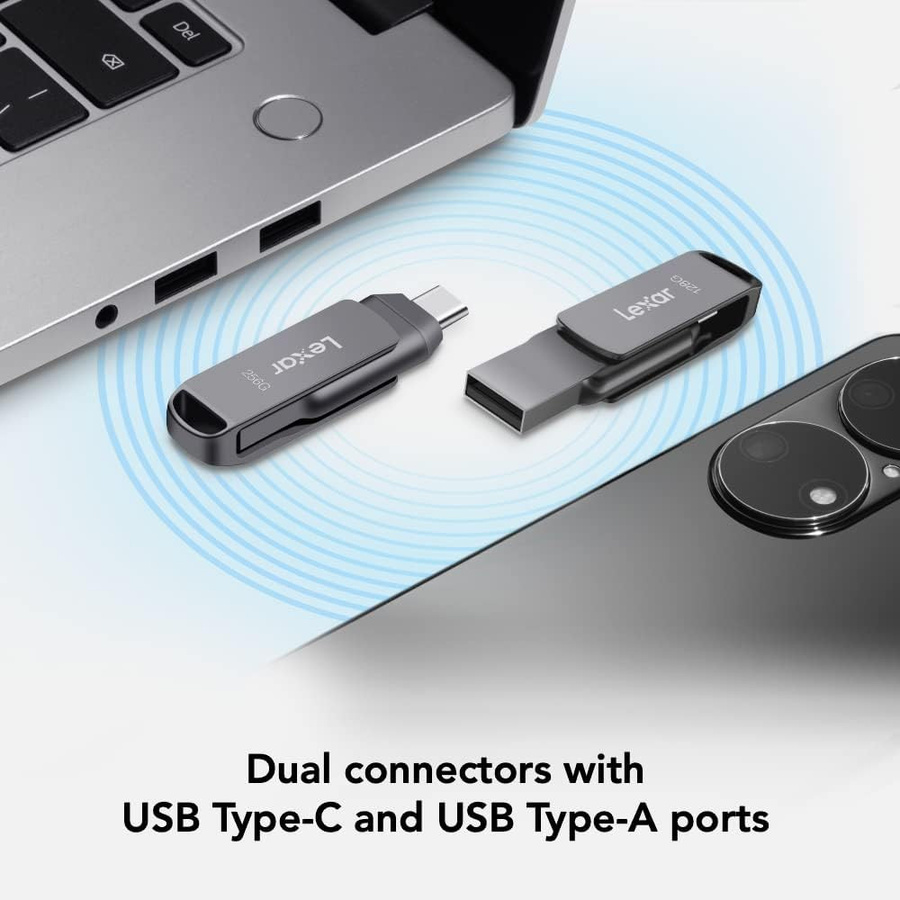 Lexar 2-in-1 USB-Stick mit USB-C und USB-A Anschluss, USB 3.2 Dual-Port Laufwerk, 64 GB, bis zu 130 MB/s - Bild 7