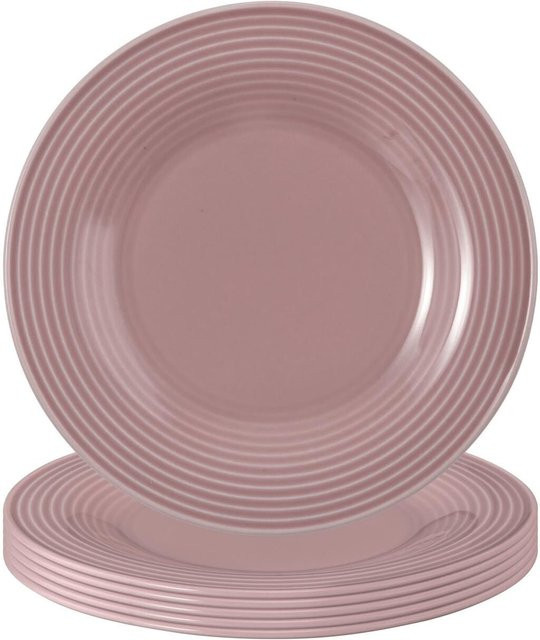 Seltmann Weiden Brotteller Beat Color Glaze Multicolour Pink aus Porzellan 6er Set Durchmesser: 17 cm - Bild 1