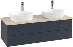 V&B Waschtischunterschrank Antao mit Frontstruktur, Wandmontage, Lackiert, B/T/H: 120 x 36 x 50 cm - Bild 1