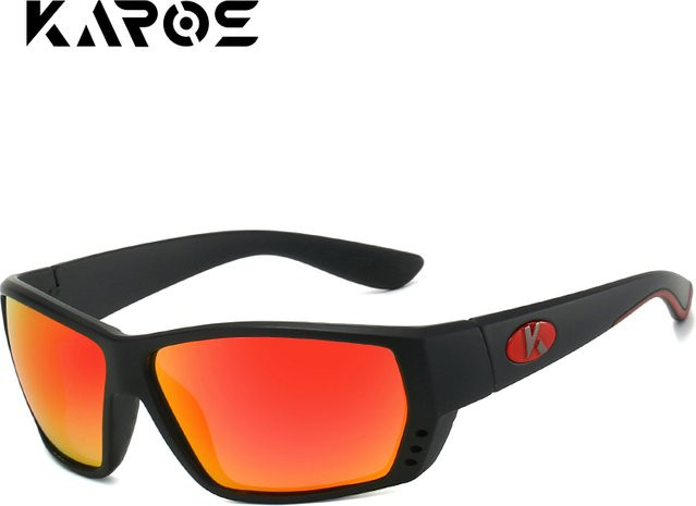 Karos Sonnenbrille, Unisex, Vollrand, rectangular, black, plastic, polarisiert - Bild 1