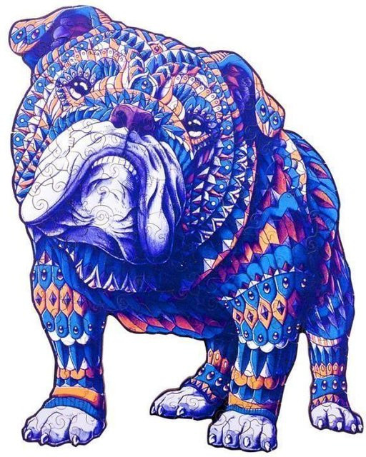 ENGELHART Holzpuzzle Bulldogge A3, 159 Teile, ab 12 Jahre - Bild 1